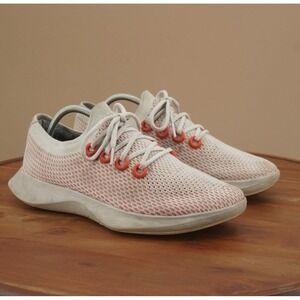 Allbirds mens TD Tree Dashers Athletic Shoes White Red Synthetic Lace Up 10